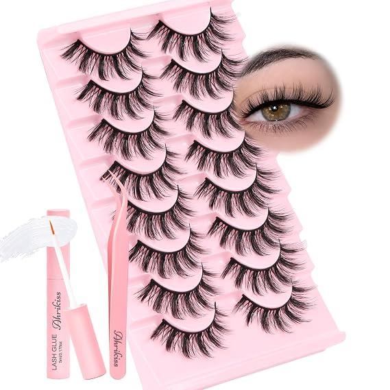 Ahrikiss Lashes Kit Wispy False Eyelashes Natural Look (Allure)