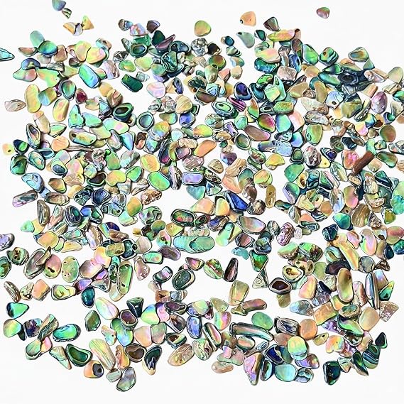 Abalone Shell Slices, Polished Abalone Slices for Inlay, Suitable for Abalone Shell Nail Art, Jewelry Making, luthiers, Guitar Wood Inlay, Musical Instrument Inlay, Bracelet and Necklace Decoration