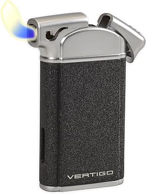 Vertigo Crosby Pipe Flame Lighter, Black