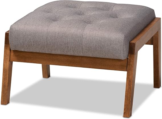 Baxton Studio Footstools, Grey/Brown