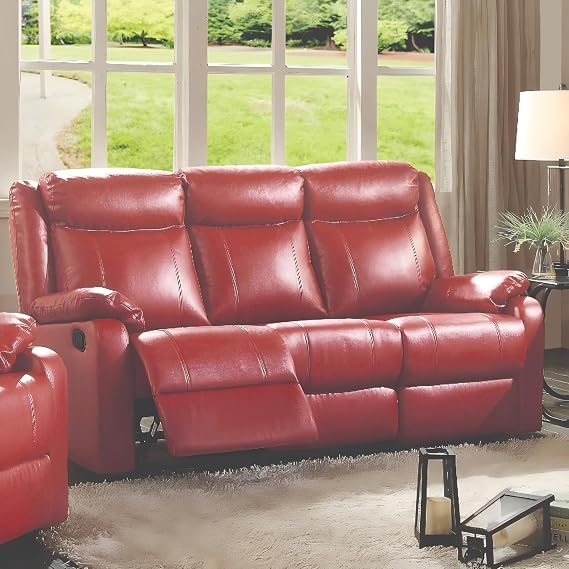 Red Reclining Sofa