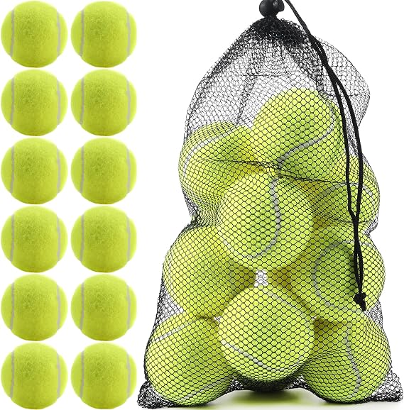 INSUM Bulk Tennis Balls, Extra Duty Practice Balls with Mesh Bag