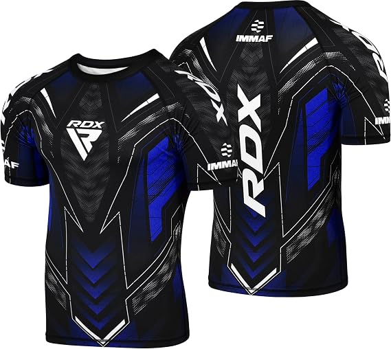 RDX IMMAF Approved Half Sleeves Compression T-Shirt Flexible Men Shirt for Competition Level and Training Sessions