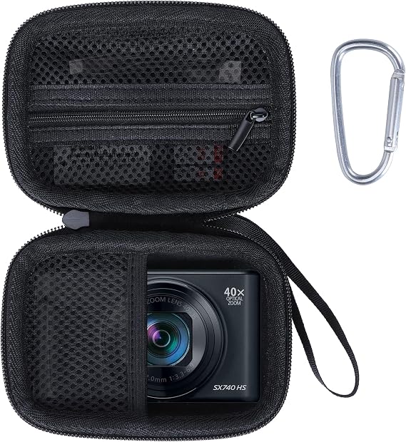 Lebakort Storage Case Compatible with Canon PowerShot SX740 / SX730 / SX720 / SX620 / G7 X / G7 X Mark II / G7 X Mark III HS Digital Camera (Black Case)
