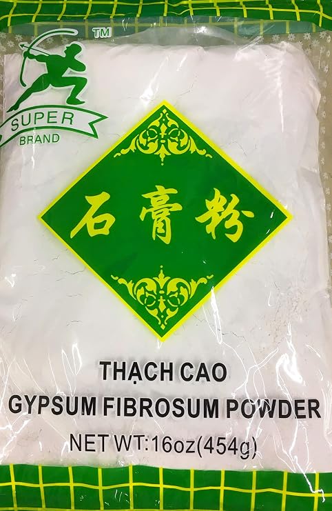 FOOD GRADE GYPSUM POWDER TOFU COAGULANT 16 Oz (454g) CALCIUM SULFATE Super Brand