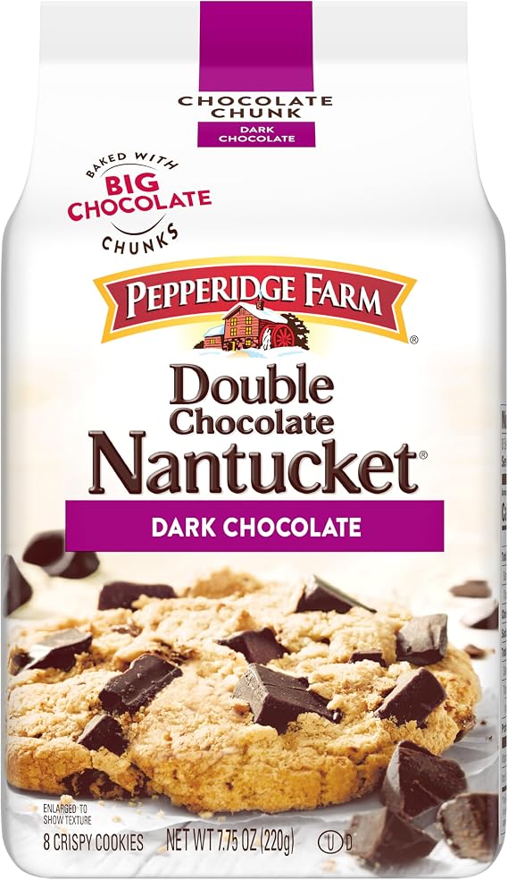 Pepperidge Farm Nantucket Dark Chocolate 8 Crispy Cookies 220g