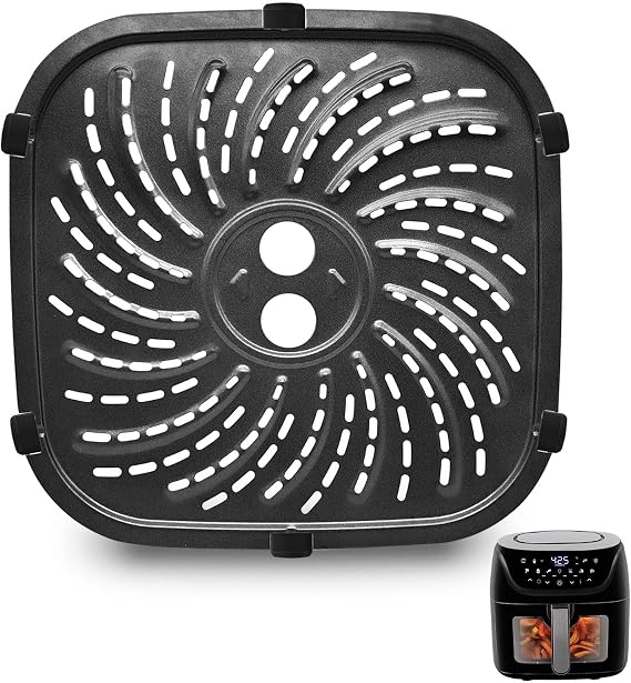 Air Fryer Accessories for Russell Hobbs 4L 27160 Rapid Digital Air Fryer, 19 × 19 CM Food Grade Air Fryer Replacement Parts Replacement Tray Rack Baking Pan Grill Pan Grill Plate Crisper Plate