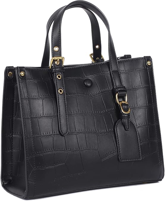 Women's Soft Faux Leather Tote Shoulder Bag, Big Capacity Tassel Handbag