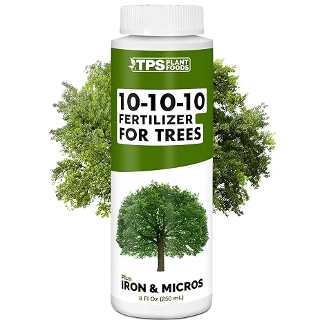 10-10-10 Fertilizer for Trees & Shrubs, Balanced NPK + Iron & Micros, 8 oz