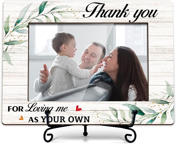 Thank You Picture Frame 4x6, Adoption Day Gifts for Stepdad Stepmom
