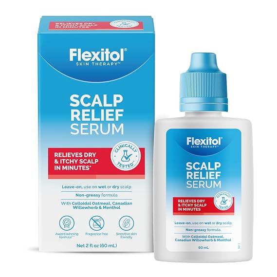 Flexitol Scalp Relief Serum for Itchy, Sensitive Scalp, FSA Eligible | 2 oz