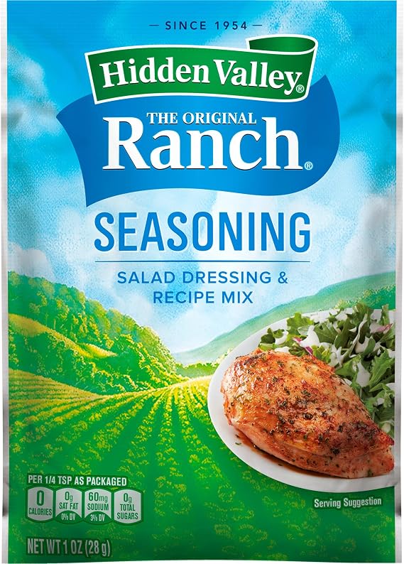 Hidden Valley Original Ranch Salad Dressing and Seasoning Mix, 1.0 Ounce (Pack of 24)