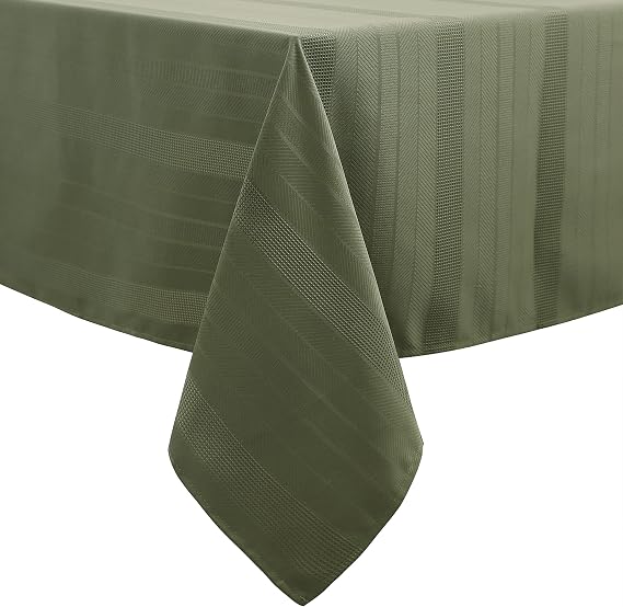Randall Rectangle Oblong Tablecloth 60" x84 7 Feet Machine Washable, Water Resistant Dust-Proof & Anti-Stain Table Cover for Kitchen Dinning Party Farmhouse Tabletop Decoration(6 Seats, Sage Green)