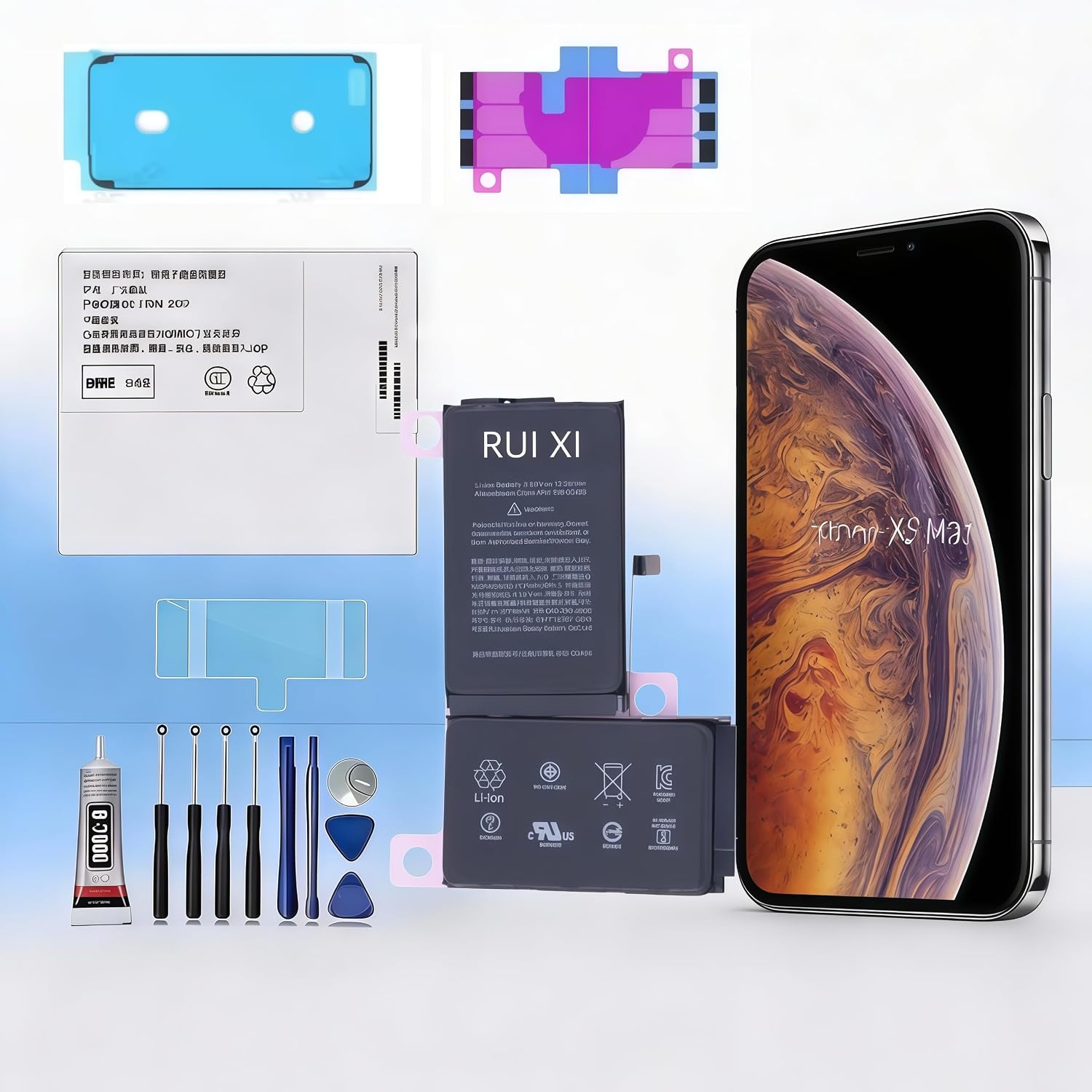 Battery compatible for iPhone X/XS/XS Max/XR + Free Tools (For iPhone XR)