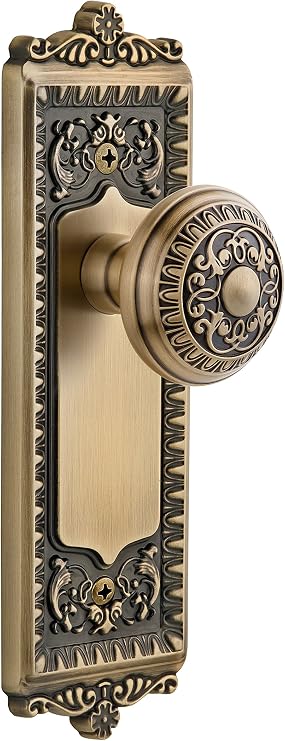 Grandeur Windsor Plate Double Dummy with Windsor knob in Vintage Brass