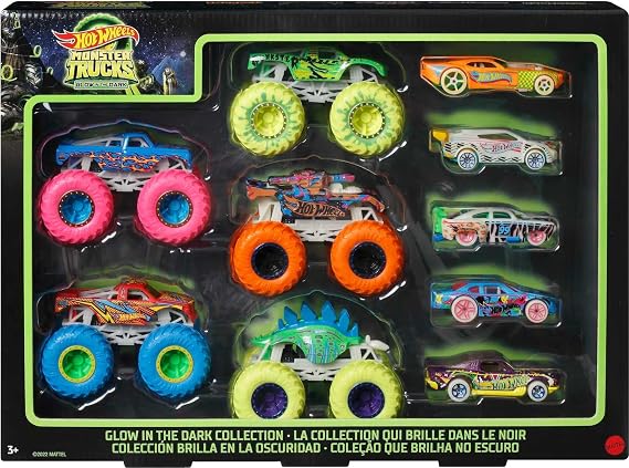 Hot Wheels Toy Monster Trucks Glow-in-the-Dark Collection