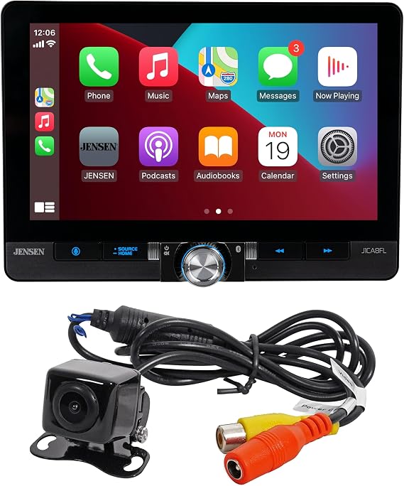 Jensen J1CA8FL-BUC 8" Wireless Apple CarPlay Android Auto with Camera