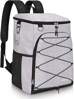 SEEHONOR Insulated Cooler Backpack Leakproof Soft Cooler Bag Lightweight Backpack Cooler for Lunch Picnic Fishing Hiking Camping Park Beach, 25 Cans