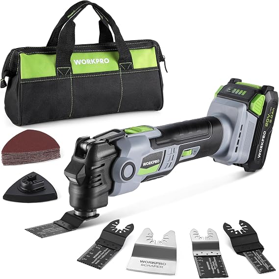 WORKPRO 20V Brushless Cordless Oscillating Multi-Tool Kit