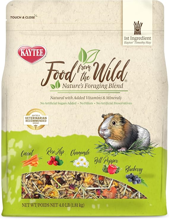 Kaytee Food from the Wild Guinea Pig Food, Timothy Hay, 4 Pounds