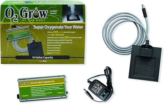 Dissolved Oxygen Emitter | Deep Water Culture or Soil | Indoor Growing Support to Help Oxygenate Plant Roots | Hydroponics | 10 Gallons Single Emitter