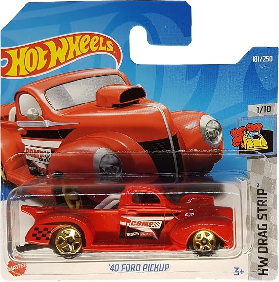Hot Wheels - ´40 Ford Pickup - HW Drag Strip 1/10 - HCX61 - Short Card - Edelbrock - kırmızı - Mattel 2022