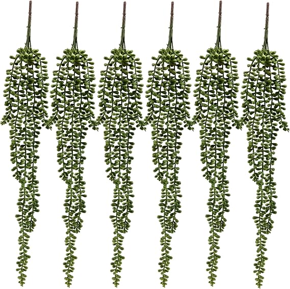 6 Pcs Succulents Plants Artificial Hanging Plants