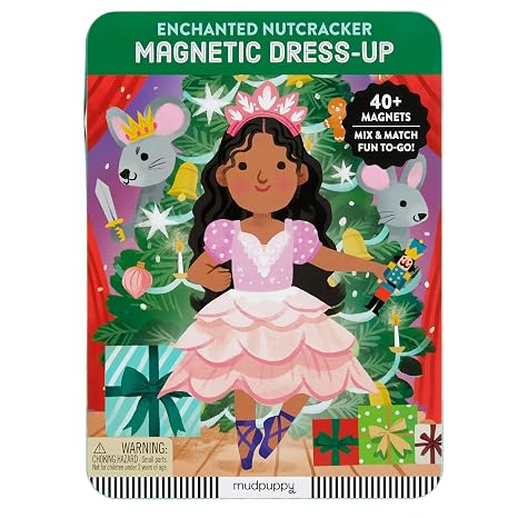 Mudpuppy - Enchanted Nutcracker Magnetic Tin Play Set for Kids
