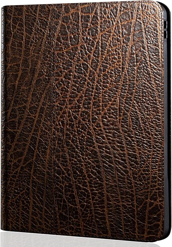 Gexmil Case for iPad mini 7.9 Inch,5th/4th Generation(2019/2015) Genuine Leather Cover with Pencil Holder,Cowhide Folio Cover Auto Sleep/Wake,Anti-Fingerprint,Buffalo Pattern
