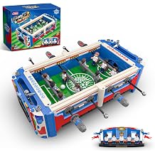 Soccer Match Trophy Football Table Building Set, World Cup Theme Construction Toy, Collectible Display for Kids Ages 8+