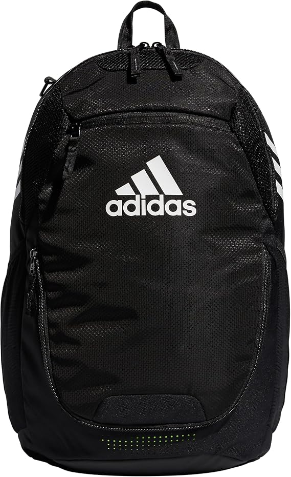 adidas Stadium Soccer Backpack 36L | Padded Laptop Sleeve, Holds A Size 5 Ball, Vented Gear Pocket, Stays Dry On Wet Fields, School Gym & Travel Ready