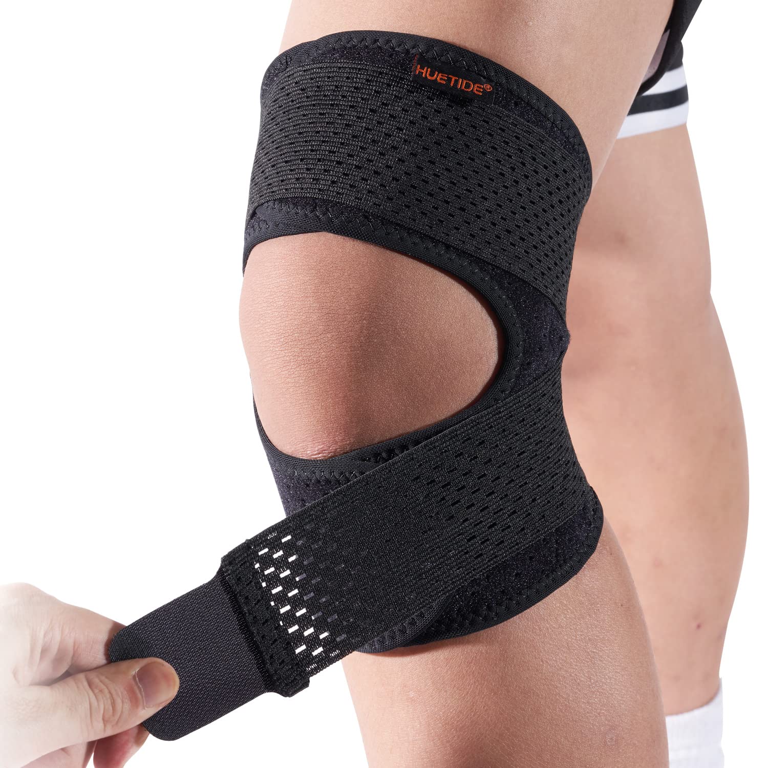 HUETIDE Patella Tendon Knee Strap,Knee Support for Women And Mens Knee Stablize,Adjustable Knee Brace for Kids,Arthritis,Runing,Meniscus Tear,Walking,Sports,Small