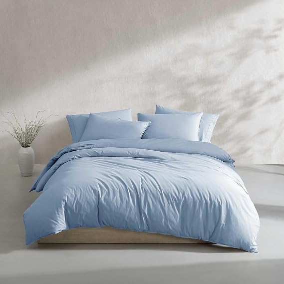 Calvin Klein - Queen Duvet Cover Set with Shams, Cotton Percale