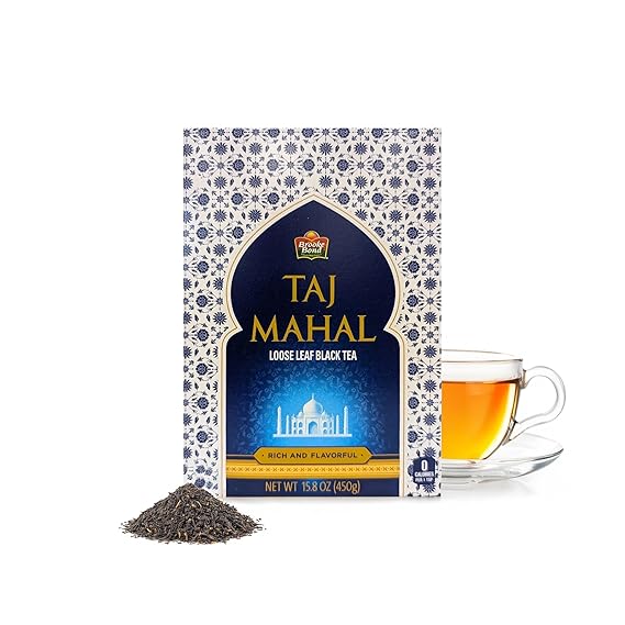 Taj Mahal Tea | Premium Quality | Loose Tea | Indian Black Tea | Finest Blend | Suitable for Milk Chai | Authentic Chai | Rich & Flavourful | 450 Grams (Pack of 1)