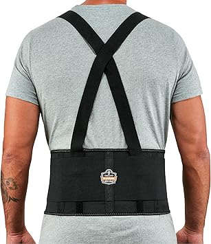 Ergodyne ProFlex 1650 Back Support Belt, 7.5" Elastic, Adjustable, Removeable Straps, Large