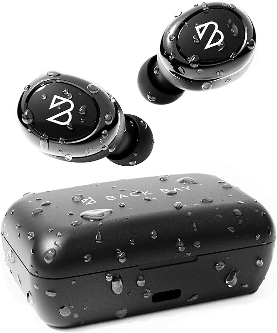Back Bay Audio Sweatproof Wireless Bluetooth Earbuds,130 Hour Battery Life