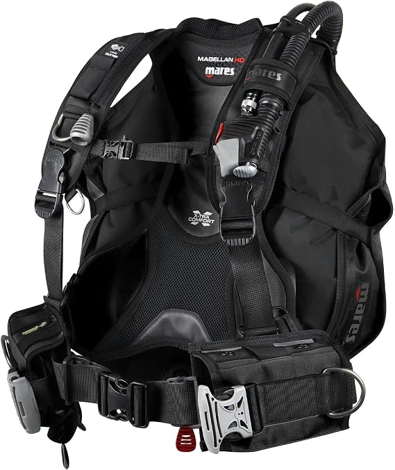 Mares Magellan HD BCD - Unisex Versatile Lightweight Foldable Backmounted Scuba Diving Jacket BCD