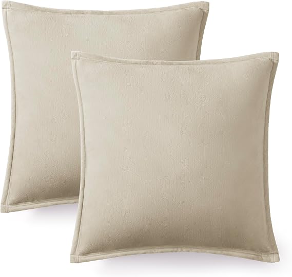UGG Coco 2-Pack Decorative Pillows, Plush Fleece Throw Pillows, Ivory | Made for Sofa and Bed, Soft, Home & Bedroom Decor, Gifts for Women and Men, All-Season, Oeko-Tex Certified, Zipper Included