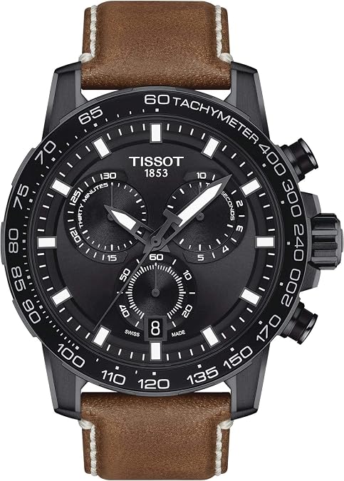 Tissot mens Supersport Stainless Steel Sport Watch Brown T1256173605101