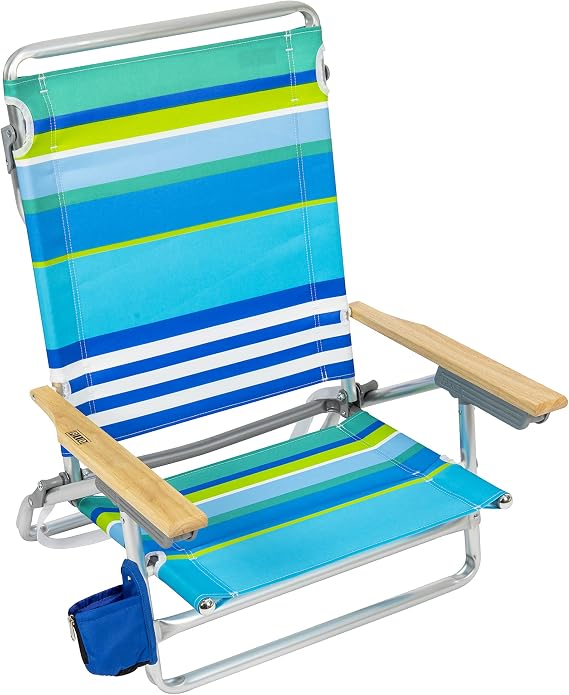 Rio Beach Classic 5-Position Lay-Flat Folding Beach Chair