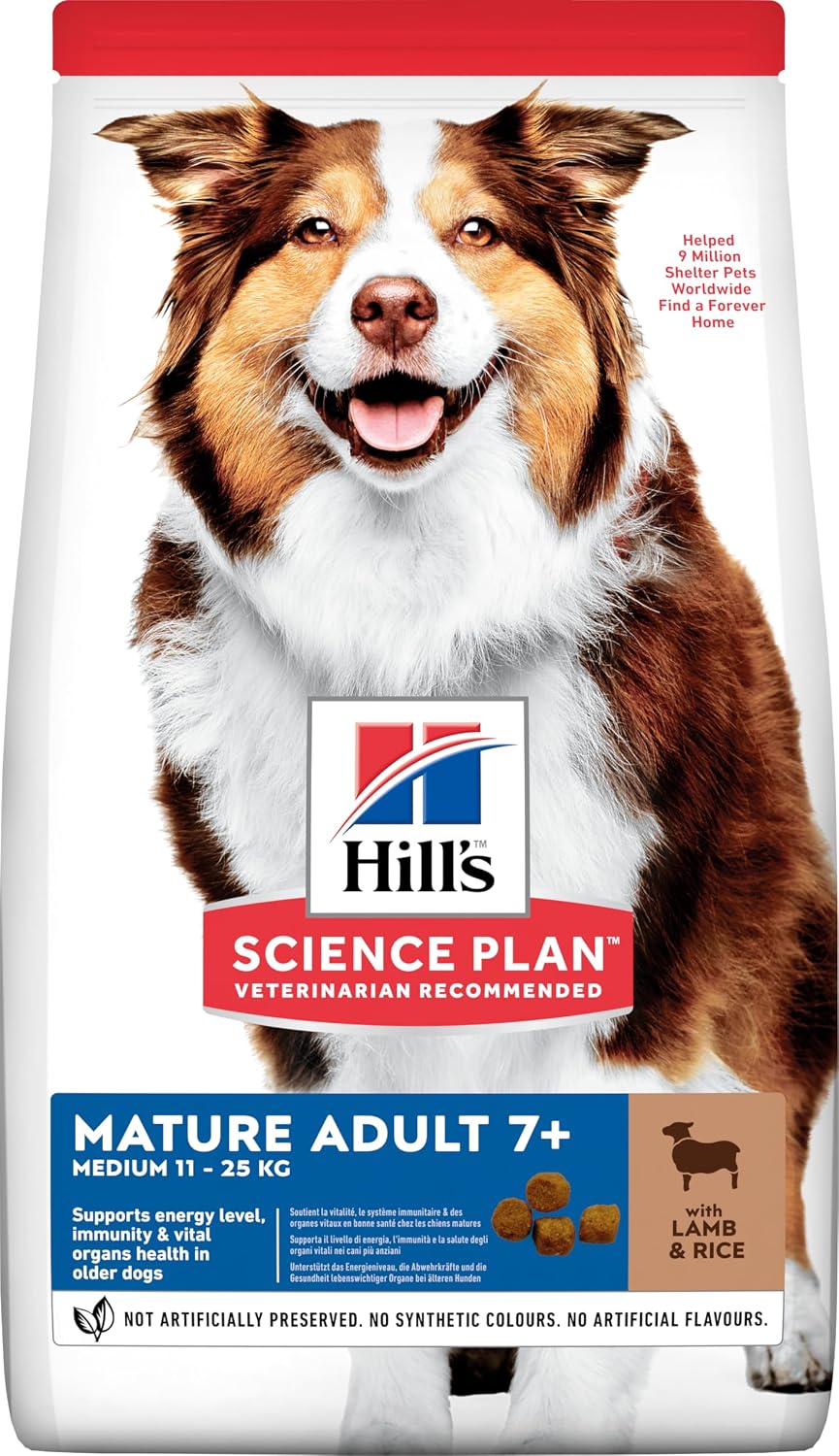 Hills SCIENCE PLAN Light 7-Year-Old Medium Breed Lamb and Rice Dog Food 14 kg