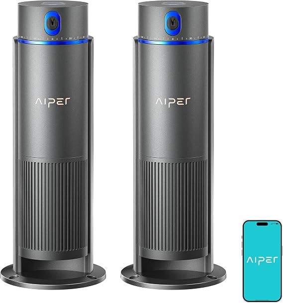(Bundle) Aiper IrriSense 2 Smart Irrigation System, 4-in-1 Multi-Zone Watering Device, App Control, Smart Scheduling, Garden Sprinkler with Rain Sensor- 2PCS Bundle- Covers Lawns up to 9600 sq.ft