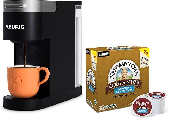 Keurig K-Slim Maker with Newman's Own Organics Newman's Special Blend, 32 Count