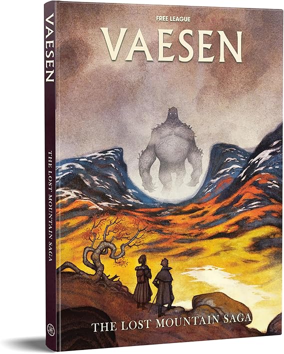Free League Publishing Vaesen: Lost Mountain Saga Hardcover RPG Book, Nordic Horror Roleplaying Game, 5 Mysteries, Adventure Module, Free League Publishing