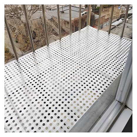 Stainless Steel Preforated Sheet,304 Perforated Stainless Steel Sheet,Stainless s Teel Perforated mesh s heet,for Windowsill Guardrail Flower Stand(W85*L700cm/W33.4*L275.5in)