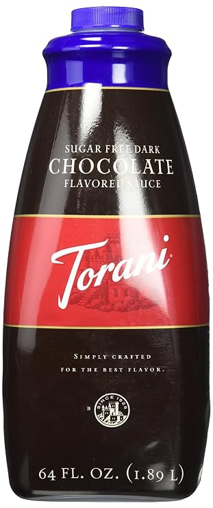 Torani Sugar Free Dark Chocolate Sauce, 64 Fl. Oz. 1.89 L