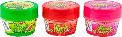 Edible Sour Slime Gooey Liquid Candy with Spoon Dee Best Slime Up Pack of 3 Assorted Flavors Strawberry, Watermelon, and Cherry Certified Kosher