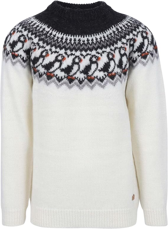 ICEWEAR Lundi Wool Sweater with Puffin Pattern