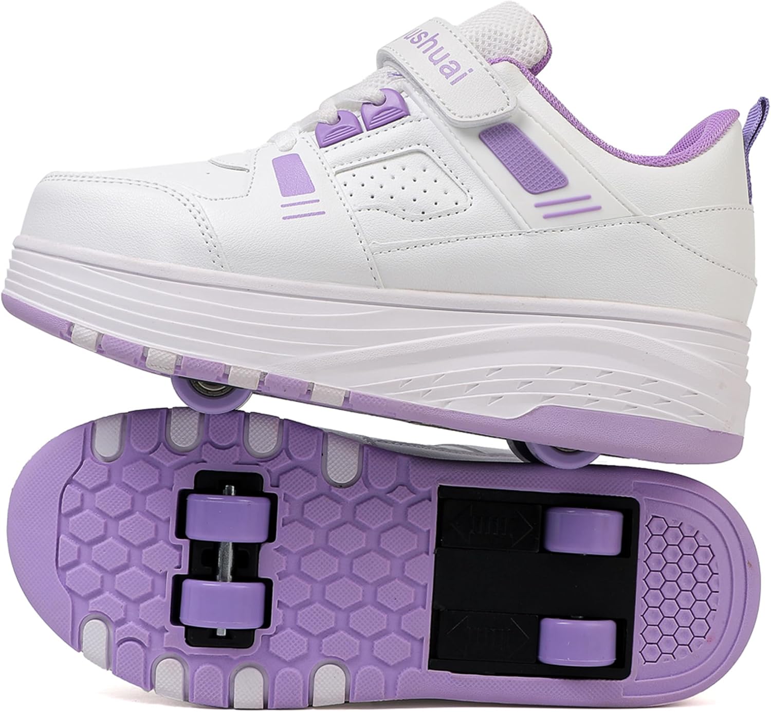 Roller Skate Shoes for Girls&Boys, Trainers Skating with Retractable 4 Wheels-Stylish for Kids, Enhanced Safety Roller Sneakers - Perfect for Party, Birthday, Easter, Christmas