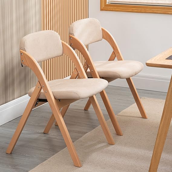 HOMEFUN Folding Chairs with Padded Seats